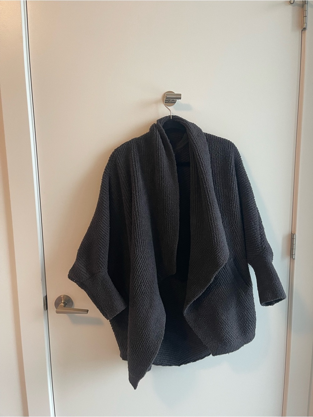 Barefoot Dreams Cozy Open-Front Women's Cardigan Sweater - Charcoal - Picture 2 of 7